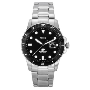 Fossil Blue Dive Stainless Steel Analog Black Dial Quartz FS6032 100M Mens Watch