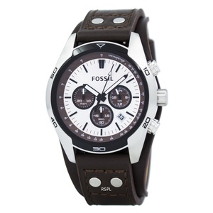 Fossil Cuff Chronograph Tachymeter 3 Sub-Dial Quartz Date CH2565 100M Mens Watch