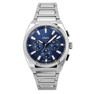 Fossil Everett Chronograph Stainless Steel Blue Dial Quartz FS6104 Men's Watch