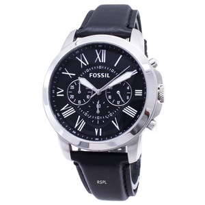 Fossil Grant Chronograph 3-Sub Dials Roman Numerals Quartz FS4812 50M Mens Watch