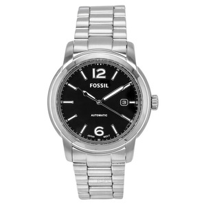 Fossil Heritage Stainless Steel Black Dial Date Automatic ME3223 Unisex Watch