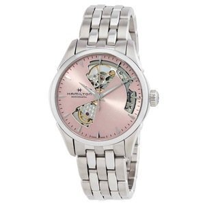 Hamilton Jazzmaster Pink Open Heart Dial Swiss Automatic H32215170 Ladies Watch