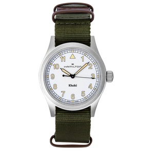 Hamilton Khaki Field Textile Strap White Dial Quartz H69401910 Unisex Watch