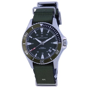 Hamilton Khaki Automatic Swiss Made Navy Scuba Green Dial H82375961 Mens Watch