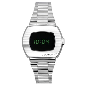 Hamilton PSR American Classic Digital LCD And OLED Display Stainless Steel Quartz H52414131 100M Men's Watch