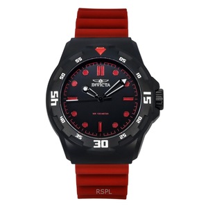 Invicta Coalition Forces Silicon Strap Black Dial Quartz 46393 100M Men's Watch