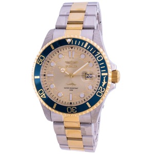 Invicta Pro Diver Champagne Dial Date 30022 Quartz Analog 100M Mens Watch