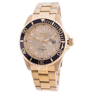 Invicta Pro Diver Champagne Dial Stainless Steel Date 30025 Quartz Mens Watch