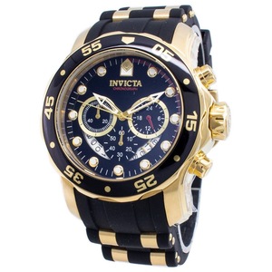 Invicta Pro-Diver Chronograph Black Dial Analog Quartz 100M INV6981 Mens Watch