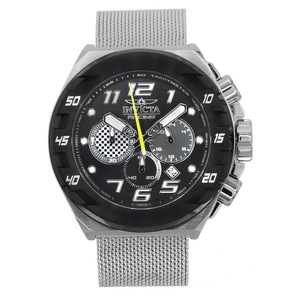 Invicta Racing Chronograph GMT Stainless Steel Grey Dial Quartz 47203 Men's Watch