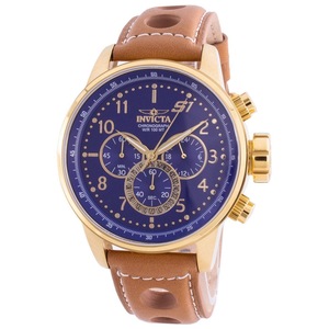 Invicta S1 Rally 30917 Quartz Chronograph 12/24 Leather Strap 100M Mens Watch