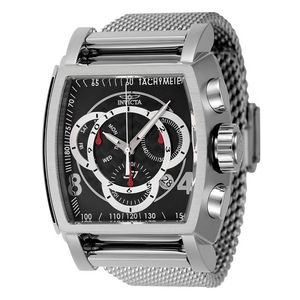 Invicta S1 Rally Chronograph Stainless Steel Black Dial Quartz 46007 Mens Watch