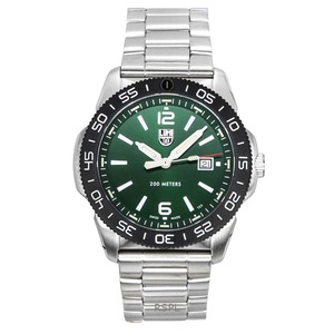 Luminox Pacific Diver Swiss Made Quartz Stainless Steel Green Dial XS.3137 200M Men's Watch