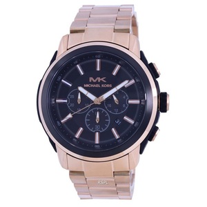 Michael Kors Kyle Chronograph 12/24 Date Black Dial Quartz MK8889 50M Mens Watch