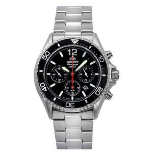 Orient Chronograph Black Dial Solar Diver Analog RA-TX0202B10B 200M Mens Watch