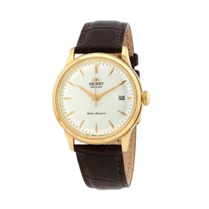 Orient Classic Bambino White Dial Leather Automatic RA-AC0M01S10B 30M Mens Watch