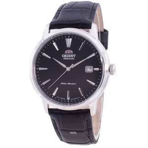 Orient Classic RA-AC0F05B10B Leather Strap Black Dial Automatic Mens Watch 50M