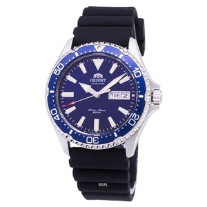 Orient Mako III RA-AA0006L19B Blue Dial Rubber Strap Automatic 200M Mens Watch