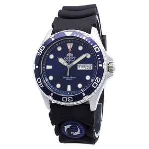 Orient Ray II Blue Dial Analog Rubber Strap FAA02008D9 Automatic 200M Mens Watch