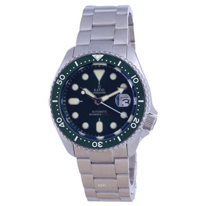 RATIO FreeDiver Green Dial Stainless Steel Automatic RTB205 200M Mens Watch