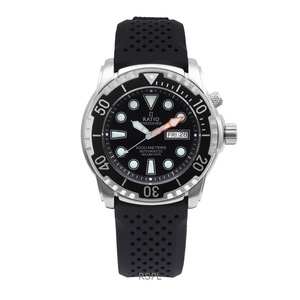 RATIO FreeDiver Helium-Safe Automatic 1068HA90-34VA-BLK 1000M Diver Mens Watch
