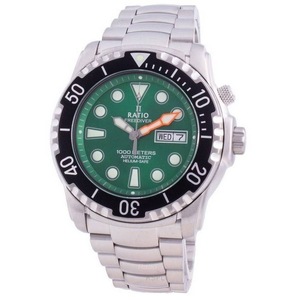 RATIO FreeDiver Helium-Safe Automatic 1068HA96-34VA-GRN 1000M Diver Mens Watch
