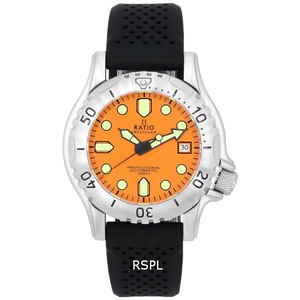 RATIO FreeDiver Professional Orange Dial Automatic RTF017 500M Analog Mens Watch