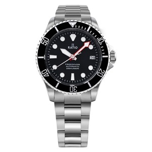 RATIO FreeDiver Sapphire Stainless Steel Black Dial Automatic RTF041 Mens Watch