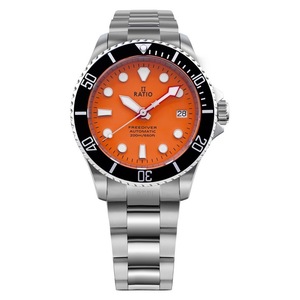 RATIO FreeDiver Sapphire Stainless Steel Orange Dial Automatic RTF045 Mens Watch
