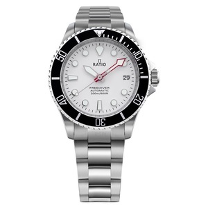 RATIO FreeDiver Sapphire Stainless Steel White Dial Automatic RTF047 Mens Watch