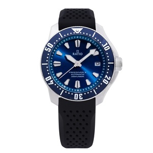 RATIO FreeDiver X Ocean Blue With Ceramic Inlay Automatic RTX003 200M Mens Watch