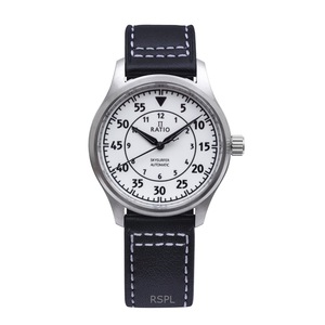 RATIO Skysurfer Pilot Luminous Dial Leather Automatic RTS324 200M Mens Watch