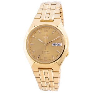 Seiko 5 Automatic Gold Tone Dial Day/Date SNKL64K1 Analog Mens Watch 30M