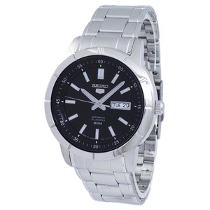 Seiko 5 Automatic Stainless Steel Black Dial Day/Date SNKN55J1 50M Mens Watch