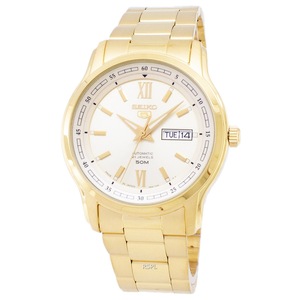 Seiko 5 Automatic SNKP20J1 Champagne/Gold Dial Japan Made 50M Analog Mens Watch