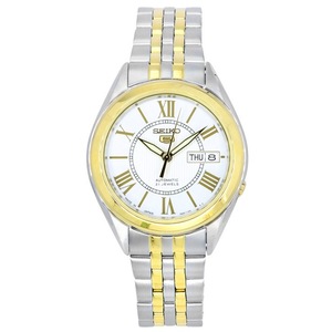 Seiko 5 Silver Dial 21 Jewels Day/Date Automatic SNKL36J1 30M Analog Mens Watch