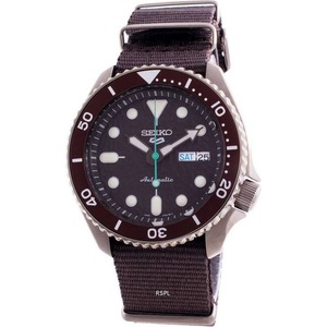 Seiko 5 Sports Sense Style 24 Jewels Automatic SRPD85K1 Mens Watch Brown Dial Day/Date Display 100M
