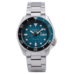 Seiko 5 Sports SKX Style Transparent Teal Dial Automatic SRPJ45K1 Mens Watch