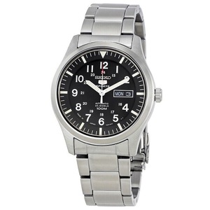 Seiko 5 Sports SNZG13J1 Stainless Steel Black Dial Automatic Analog Mens Watch