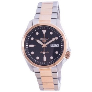 Seiko 5 Sports Style Automatic 24 Jewels SRPE58K1 Black Dial Day/Date 100M Mens Watch