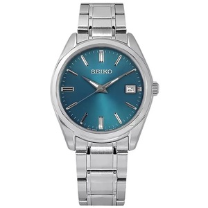 Seiko Classic Japan Quartz Mov't Date SUR525P1 100M Date Display Stainless Steel Blue Dial Men's Watch
