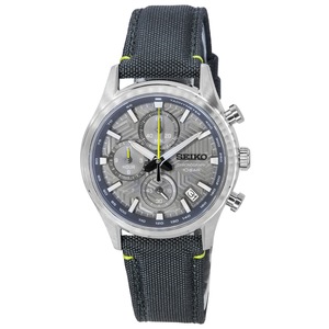 Seiko Conceptual Chronograph Nylon Strap Grey Dial Quartz SSB423P1 Mens Watch