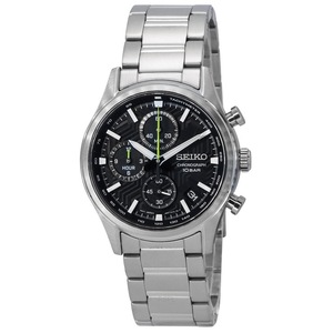 Seiko Conceptual Chronograph Tachymeter Date Black Dial SSB419P1 100M Mens Watch