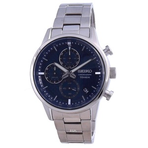 Seiko Discover More Chronograph Titanium Tachymeter SSB387P1 100M Mens Watch
