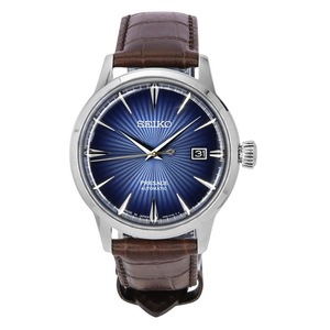 Seiko Presage Cocktail Time Calf Leather Solarized Blue Dial SRPK15J1 Mens Watch