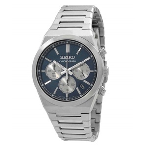 Seiko Sport Chronograph Stainless Steel Blue Dial Quartz SSB453P1 Mens Watch