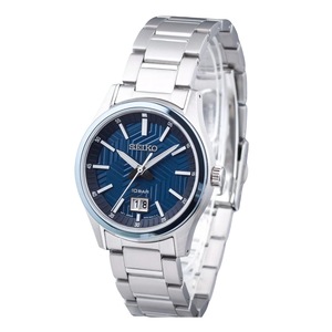 Seiko Sports Stainless Steel Blue Dial Quartz Date SUR559P1 100M Mens Watch