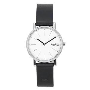 Skagen Signatur Lille Analog Leather Strap White Dial Quartz SKW3120 Ladies Women's Watch