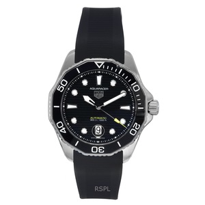 Tag Heuer Aquaracer Professional Date Rubber Strap Black Dial Automatic Diver's WBP201A.FT6197 300M Men's Watch