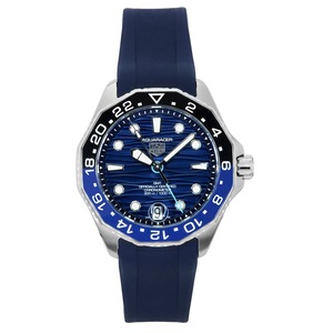 TAG Heuer Aquaracer Professional GMT Swiss Made Rubber Strap Blue Dial Automatic Diver's WBP5114.FT6259 300M Men's Watch